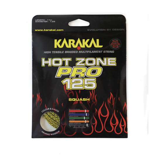 Karakal Hot Zone Pro 125 Squash String Jaune