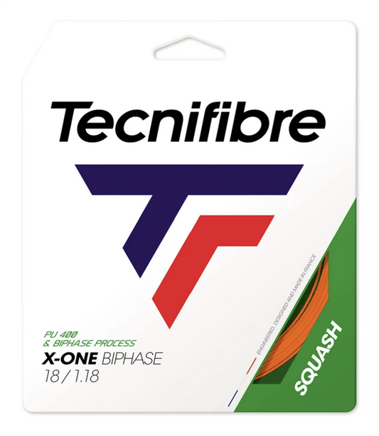 Tecnifibre GARNITURE X-ONE BIPHASE SQUASH ORANGE 1,18