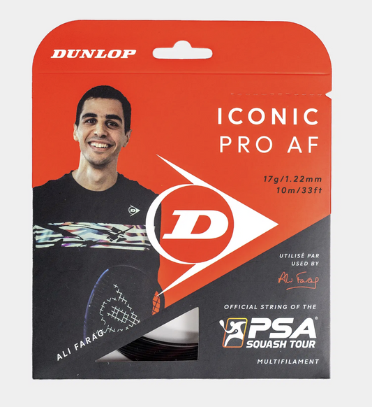 Dunlop Cordage De Squash Iconic Pro AF 17G Black 10M