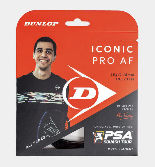 Dunlop Cordage De Squash Iconic Pro AF 18G Black 10M